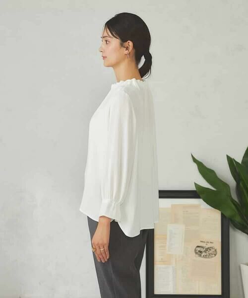 a.v.v / アー・ヴェ・ヴェ シャツ・ブラウス | 【マシンウォッシャブル】タックネックブラウス | 詳細21