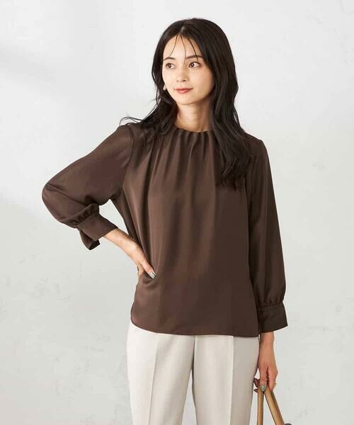 a.v.v / アー・ヴェ・ヴェ シャツ・ブラウス | 【マシンウォッシャブル】タックネックブラウス | 詳細8