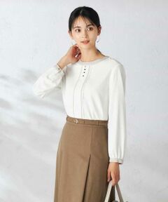 a.v.v / アー・ヴェ・ヴェ シャツ・ブラウス | 【洗える】バイカラーピンタックブラウス