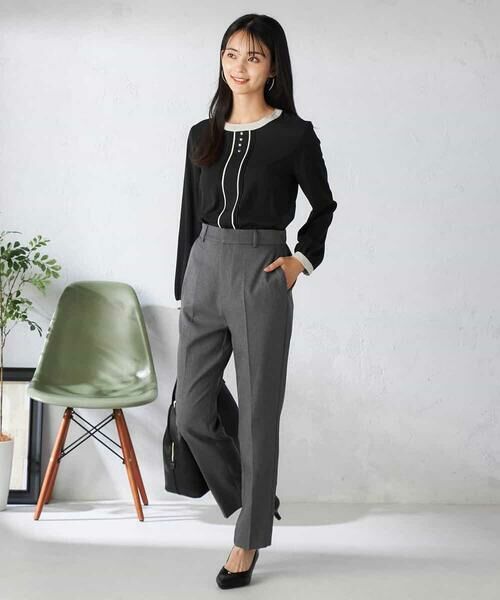 a.v.v / アー・ヴェ・ヴェ シャツ・ブラウス | 【洗える】バイカラーピンタックブラウス | 詳細10