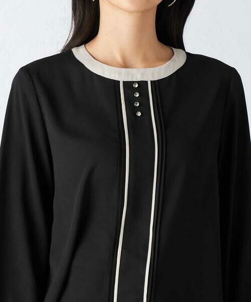 a.v.v / アー・ヴェ・ヴェ シャツ・ブラウス | 【洗える】バイカラーピンタックブラウス | 詳細18