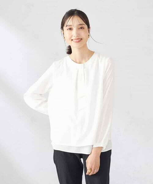 a.v.v / アー・ヴェ・ヴェ シャツ・ブラウス | 【マシンウォッシャブル】チャーム付きボウタイブラウス | 詳細20