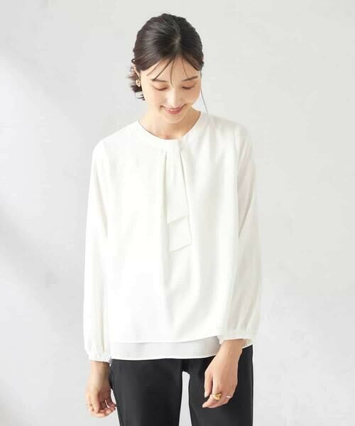 a.v.v / アー・ヴェ・ヴェ シャツ・ブラウス | 【マシンウォッシャブル】チャーム付きボウタイブラウス | 詳細21