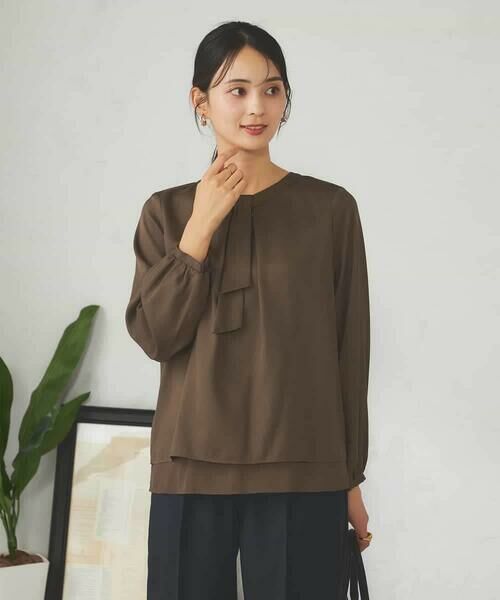 a.v.v / アー・ヴェ・ヴェ シャツ・ブラウス | 【マシンウォッシャブル】チャーム付きボウタイブラウス | 詳細7