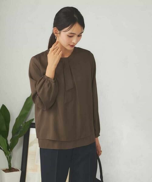 a.v.v / アー・ヴェ・ヴェ シャツ・ブラウス | 【マシンウォッシャブル】チャーム付きボウタイブラウス | 詳細8