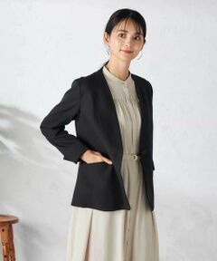 レディース ノーカラージャケット（条件：ブラック系、新入荷
