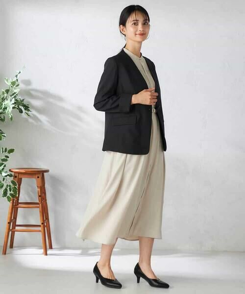 a.v.v / アー・ヴェ・ヴェ ノーカラージャケット | 【洗える/イージーケア/吸水速乾/ストレッチ】梳毛調Vネックジャケット | 詳細22