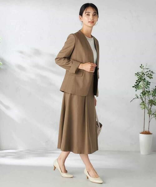 a.v.v / アー・ヴェ・ヴェ ノーカラージャケット | 【洗える/イージーケア/吸水速乾/ストレッチ】梳毛調Vネックジャケット | 詳細6