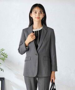 a.v.v / アー・ヴェ・ヴェ テーラードジャケット | 【洗える/イージーケア/吸水速乾/ストレッチ】梳毛調テーラードジャケット