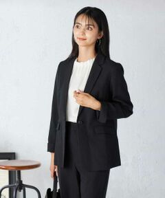 a.v.v / アー・ヴェ・ヴェ テーラードジャケット | 【洗える/イージーケア/吸水速乾/ストレッチ】梳毛調テーラードジャケット