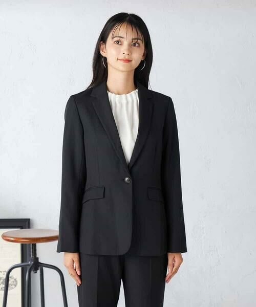 a.v.v / アー・ヴェ・ヴェ テーラードジャケット | 【洗える/イージーケア/吸水速乾/ストレッチ】梳毛調テーラードジャケット | 詳細16