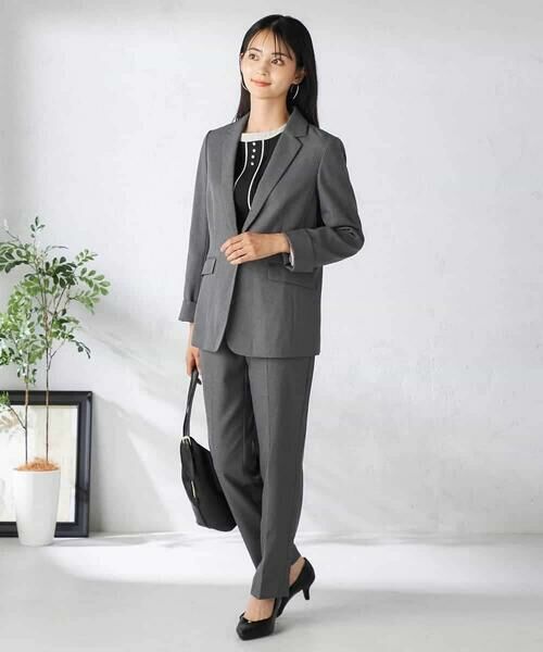 a.v.v / アー・ヴェ・ヴェ テーラードジャケット | 【洗える/イージーケア/吸水速乾/ストレッチ】梳毛調テーラードジャケット | 詳細4