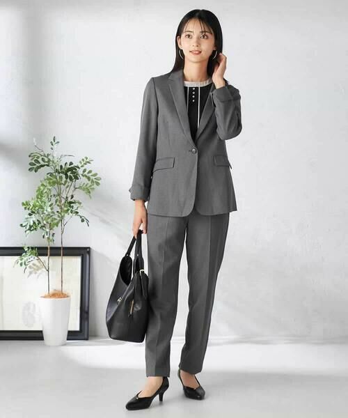 a.v.v / アー・ヴェ・ヴェ テーラードジャケット | 【洗える/イージーケア/吸水速乾/ストレッチ】梳毛調テーラードジャケット | 詳細5