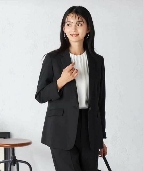 a.v.v / アー・ヴェ・ヴェ テーラードジャケット | 【洗える/イージーケア/吸水速乾/ストレッチ】梳毛調テーラードジャケット | 詳細9