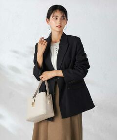 a.v.v / アー・ヴェ・ヴェ テーラードジャケット | 【洗える/イージーケア/吸水速乾/ストレッチ】梳毛調ダブルブレストジャケット