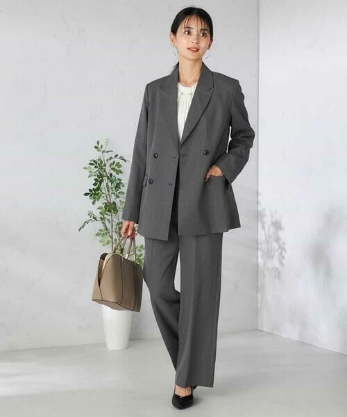 a.v.v / アー・ヴェ・ヴェ テーラードジャケット | 【洗える/イージーケア/吸水速乾/ストレッチ】梳毛調ダブルブレストジャケット | 詳細10