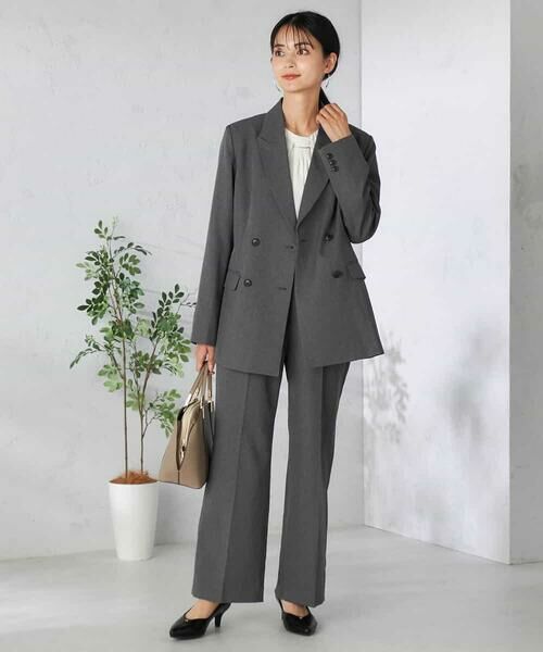 a.v.v / アー・ヴェ・ヴェ テーラードジャケット | 【洗える/イージーケア/吸水速乾/ストレッチ】梳毛調ダブルブレストジャケット | 詳細11