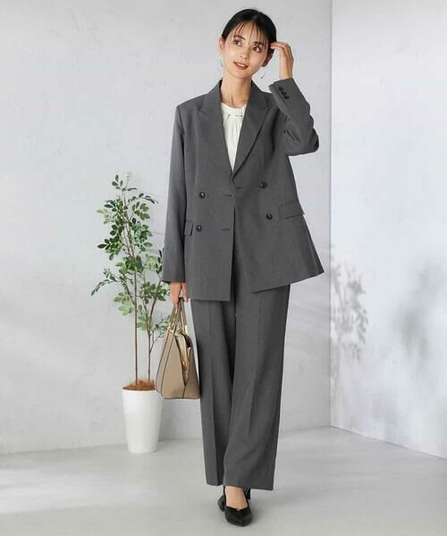 a.v.v / アー・ヴェ・ヴェ テーラードジャケット | 【洗える/イージーケア/吸水速乾/ストレッチ】梳毛調ダブルブレストジャケット | 詳細13