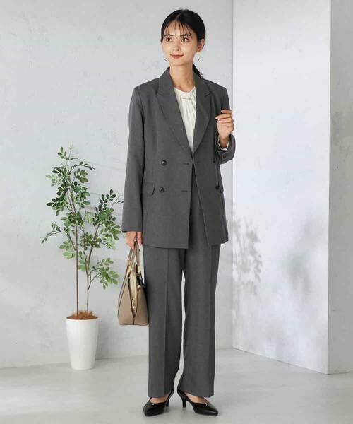 a.v.v / アー・ヴェ・ヴェ テーラードジャケット | 【洗える/イージーケア/吸水速乾/ストレッチ】梳毛調ダブルブレストジャケット | 詳細14
