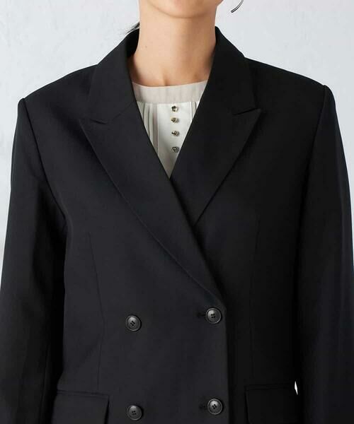 a.v.v / アー・ヴェ・ヴェ テーラードジャケット | 【洗える/イージーケア/吸水速乾/ストレッチ】梳毛調ダブルブレストジャケット | 詳細22