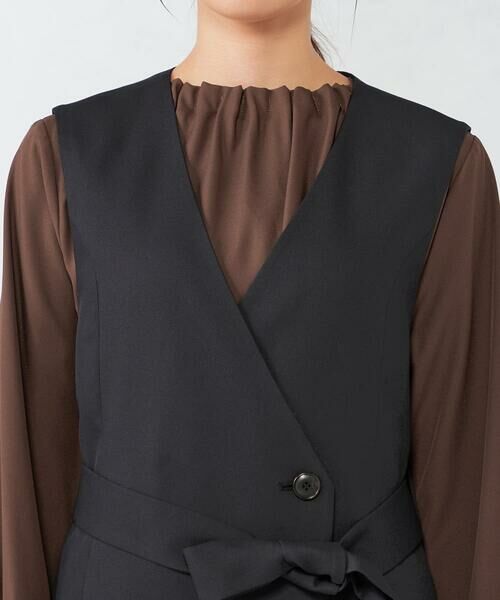 a.v.v / アー・ヴェ・ヴェ ロング・マキシ丈スカート | 【2WAY/洗える/イージーケア/吸水速乾/ストレッチ】梳毛調ロングジレ・ワンピース | 詳細10