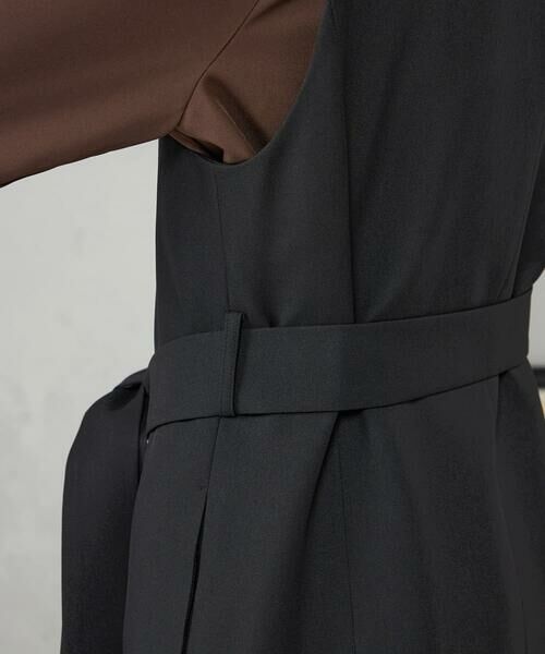 a.v.v / アー・ヴェ・ヴェ ロング・マキシ丈スカート | 【2WAY/洗える/イージーケア/吸水速乾/ストレッチ】梳毛調ロングジレ・ワンピース | 詳細11