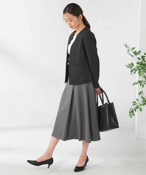 a.v.v / アー・ヴェ・ヴェ ロング・マキシ丈スカート | 【洗える/イージーケア/吸水速乾/ストレッチ】梳毛調フレアスカート | 詳細11
