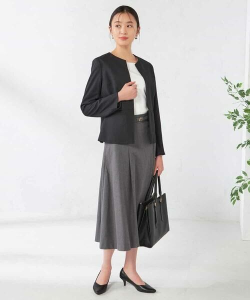 a.v.v / アー・ヴェ・ヴェ ロング・マキシ丈スカート | 【洗える/イージーケア/吸水速乾/ストレッチ】梳毛調フレアスカート | 詳細12