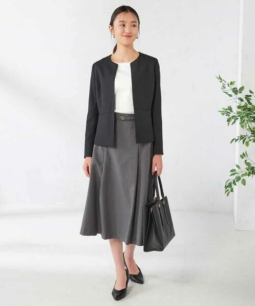 a.v.v / アー・ヴェ・ヴェ ロング・マキシ丈スカート | 【洗える/イージーケア/吸水速乾/ストレッチ】梳毛調フレアスカート | 詳細13