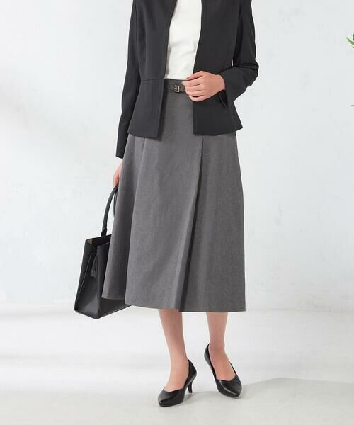 a.v.v / アー・ヴェ・ヴェ ロング・マキシ丈スカート | 【洗える/イージーケア/吸水速乾/ストレッチ】梳毛調フレアスカート | 詳細8