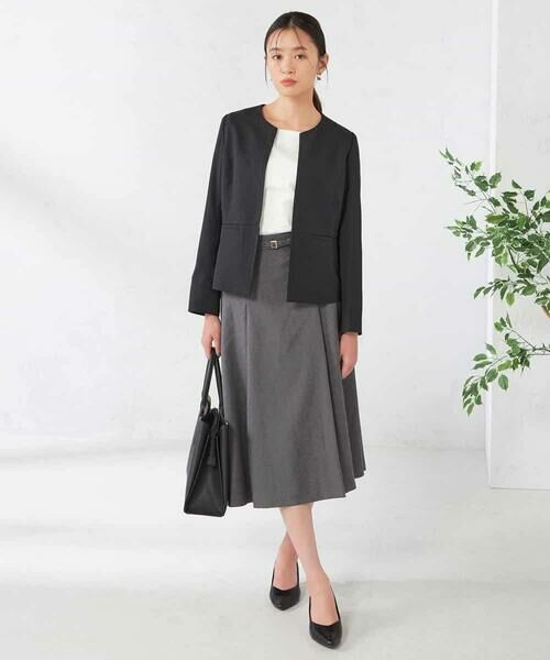 a.v.v / アー・ヴェ・ヴェ ロング・マキシ丈スカート | 【洗える/イージーケア/吸水速乾/ストレッチ】梳毛調フレアスカート | 詳細9