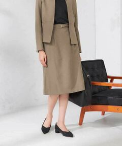 a.v.v / アー・ヴェ・ヴェ ミニ・ひざ丈スカート | 【洗える/イージーケア/吸水速乾/ストレッチ】梳毛調タイトスカート