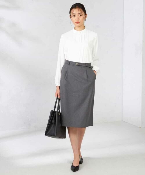 a.v.v / アー・ヴェ・ヴェ ミニ・ひざ丈スカート | 【洗える/イージーケア/吸水速乾/ストレッチ】梳毛調タイトスカート | 詳細12