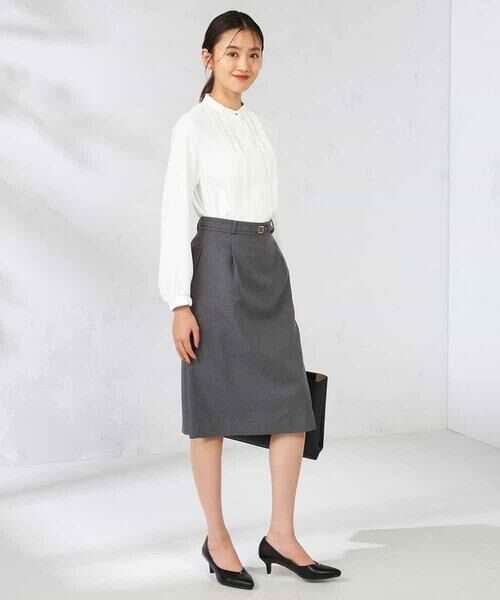 a.v.v / アー・ヴェ・ヴェ ミニ・ひざ丈スカート | 【洗える/イージーケア/吸水速乾/ストレッチ】梳毛調タイトスカート | 詳細13