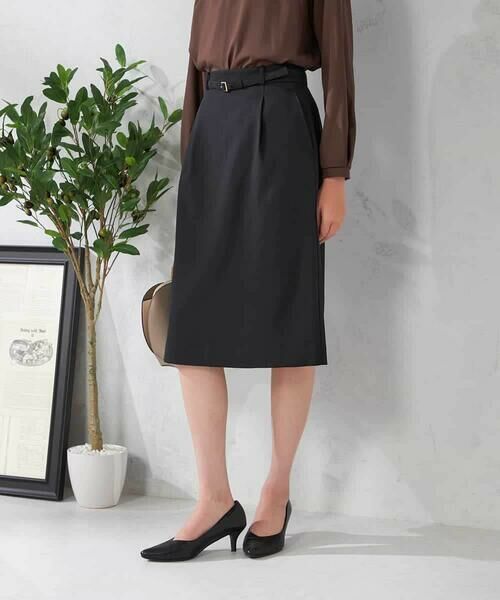 a.v.v / アー・ヴェ・ヴェ ミニ・ひざ丈スカート | 【洗える/イージーケア/吸水速乾/ストレッチ】梳毛調タイトスカート | 詳細16