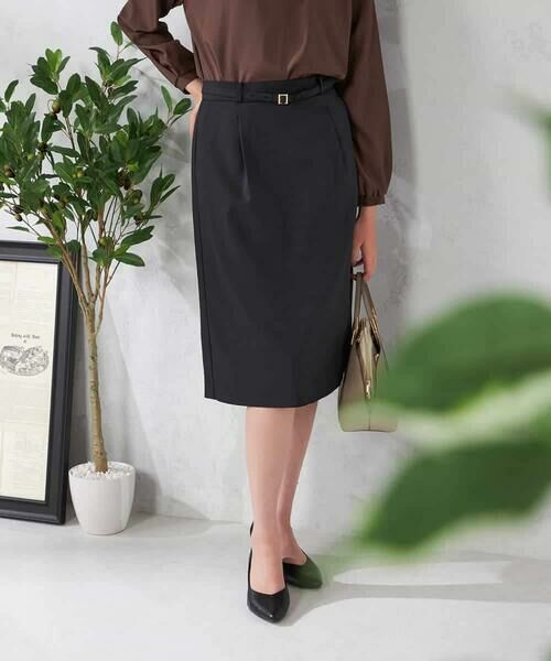 a.v.v / アー・ヴェ・ヴェ ミニ・ひざ丈スカート | 【洗える/イージーケア/吸水速乾/ストレッチ】梳毛調タイトスカート | 詳細17