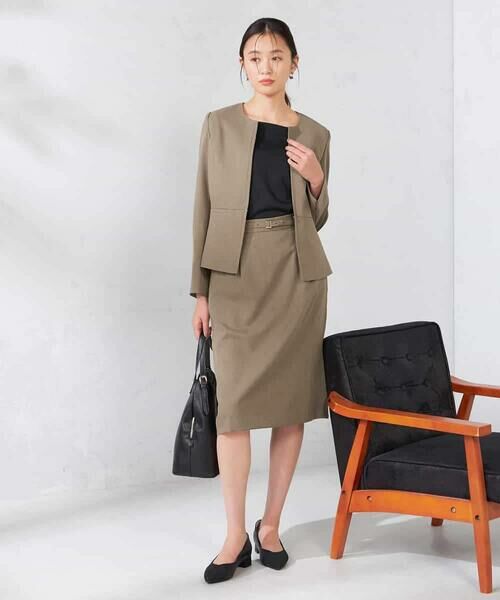 a.v.v / アー・ヴェ・ヴェ ミニ・ひざ丈スカート | 【洗える/イージーケア/吸水速乾/ストレッチ】梳毛調タイトスカート | 詳細5