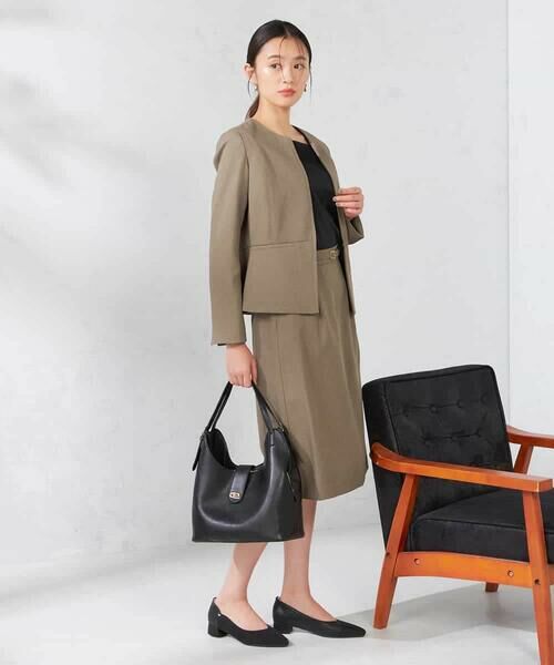 a.v.v / アー・ヴェ・ヴェ ミニ・ひざ丈スカート | 【洗える/イージーケア/吸水速乾/ストレッチ】梳毛調タイトスカート | 詳細6