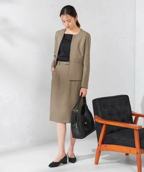 a.v.v / アー・ヴェ・ヴェ ミニ・ひざ丈スカート | 【洗える/イージーケア/吸水速乾/ストレッチ】梳毛調タイトスカート | 詳細7