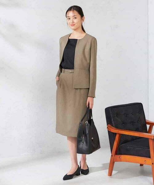 a.v.v / アー・ヴェ・ヴェ ミニ・ひざ丈スカート | 【洗える/イージーケア/吸水速乾/ストレッチ】梳毛調タイトスカート | 詳細8