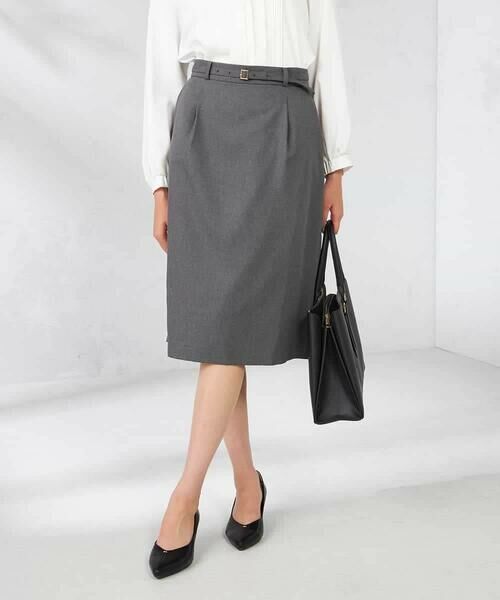 a.v.v / アー・ヴェ・ヴェ ミニ・ひざ丈スカート | 【洗える/イージーケア/吸水速乾/ストレッチ】梳毛調タイトスカート | 詳細9