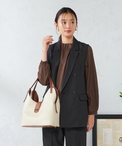 a.v.v / アー・ヴェ・ヴェ セットアップ | 【洗える/イージーケア/吸水速乾/ストレッチ】梳毛調ダブルジレ