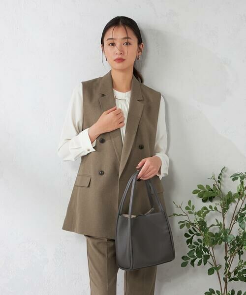 a.v.v / アー・ヴェ・ヴェ セットアップ | 【洗える/イージーケア/吸水速乾/ストレッチ】梳毛調ダブルジレ | 詳細1