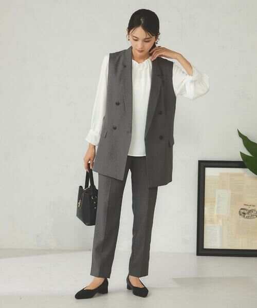 a.v.v / アー・ヴェ・ヴェ セットアップ | 【洗える/イージーケア/吸水速乾/ストレッチ】梳毛調ダブルジレ | 詳細18