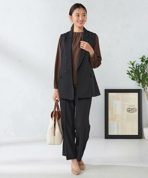 a.v.v / アー・ヴェ・ヴェ セットアップ | 【洗える/イージーケア/吸水速乾/ストレッチ】梳毛調ダブルジレ | 詳細23