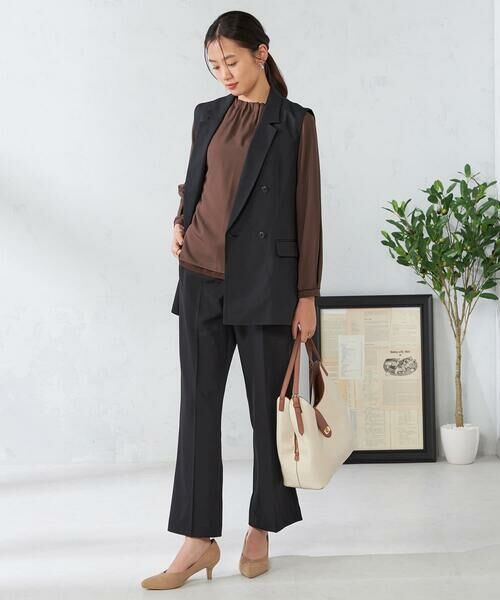 a.v.v / アー・ヴェ・ヴェ セットアップ | 【洗える/イージーケア/吸水速乾/ストレッチ】梳毛調ダブルジレ | 詳細25