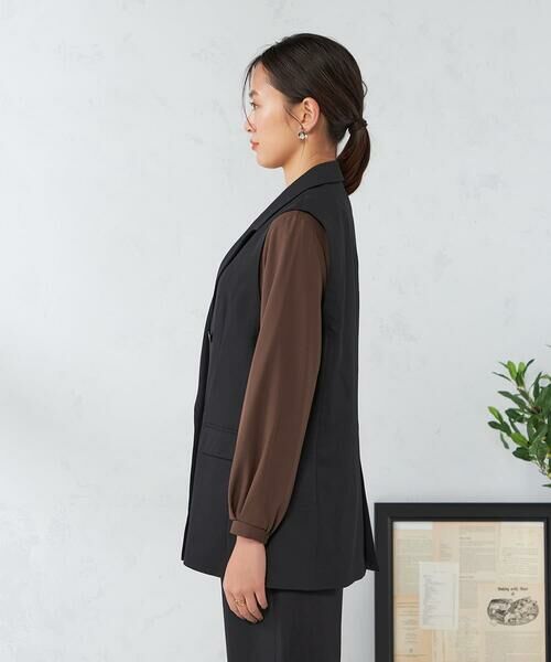 a.v.v / アー・ヴェ・ヴェ セットアップ | 【洗える/イージーケア/吸水速乾/ストレッチ】梳毛調ダブルジレ | 詳細27