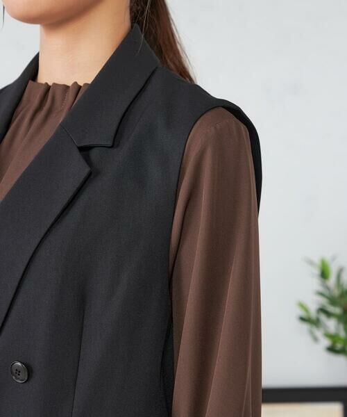 a.v.v / アー・ヴェ・ヴェ セットアップ | 【洗える/イージーケア/吸水速乾/ストレッチ】梳毛調ダブルジレ | 詳細30