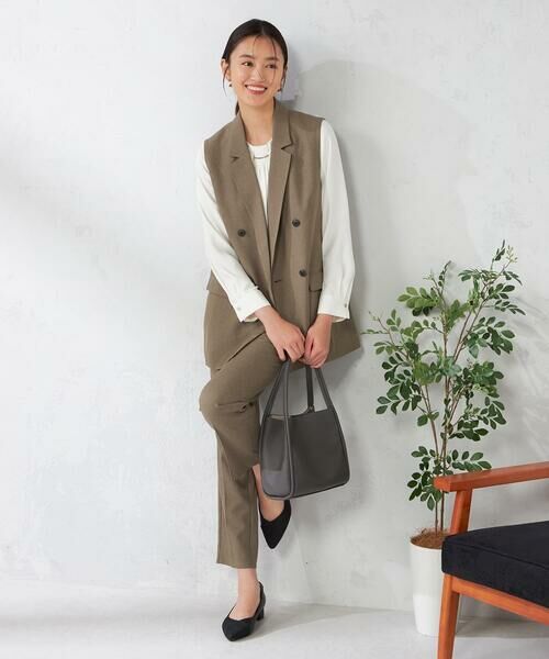 a.v.v / アー・ヴェ・ヴェ セットアップ | 【洗える/イージーケア/吸水速乾/ストレッチ】梳毛調ダブルジレ | 詳細5