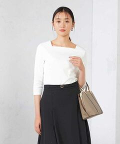 a.v.v / アー・ヴェ・ヴェ カットソー | スクエアネックスムースTシャツ